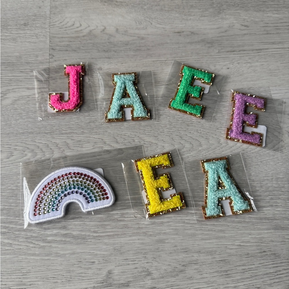 Stoney Clover Lane Colorful Letter Patches and Rainbow Patch